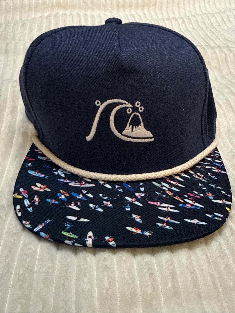 Quiksilver Navy and Black Embroidered Logo Cap